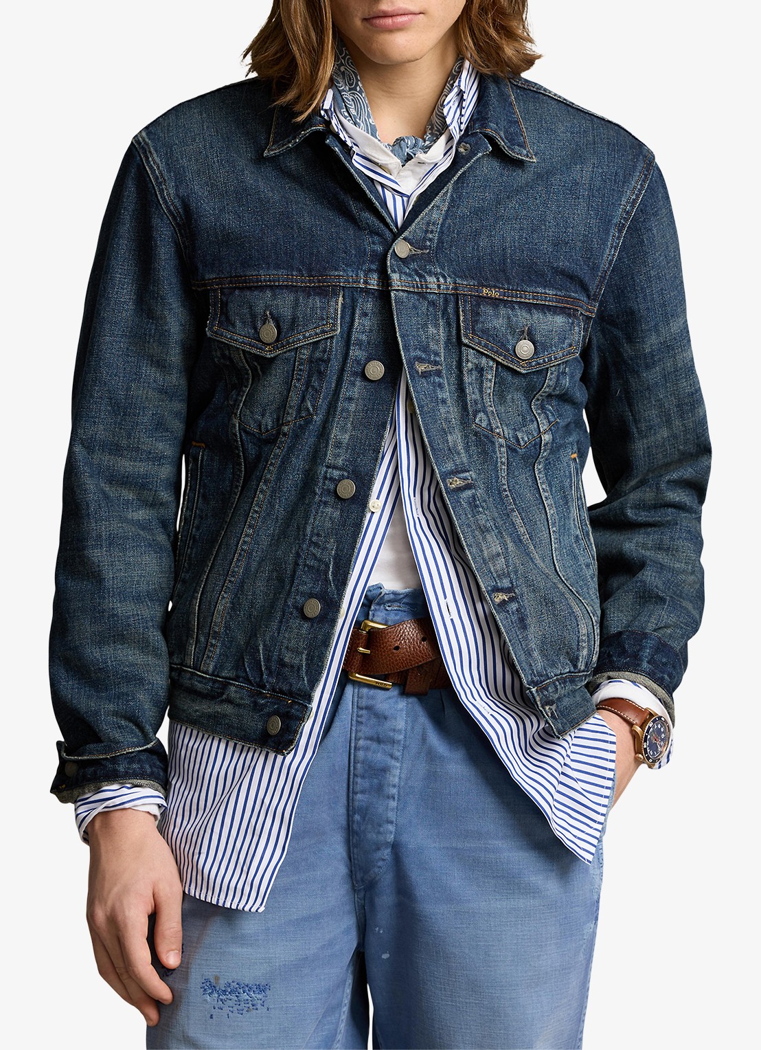 Ralph Lauren Denim jack met faded look - detail 4 trenton