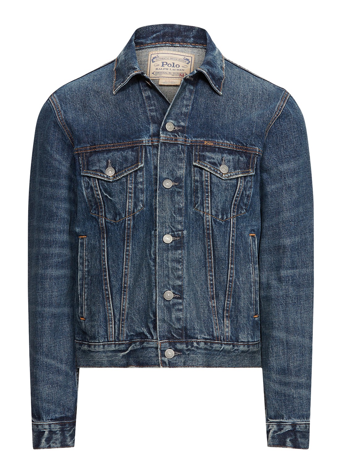 Ralph Lauren Denim jack met faded look - voorkant trenton