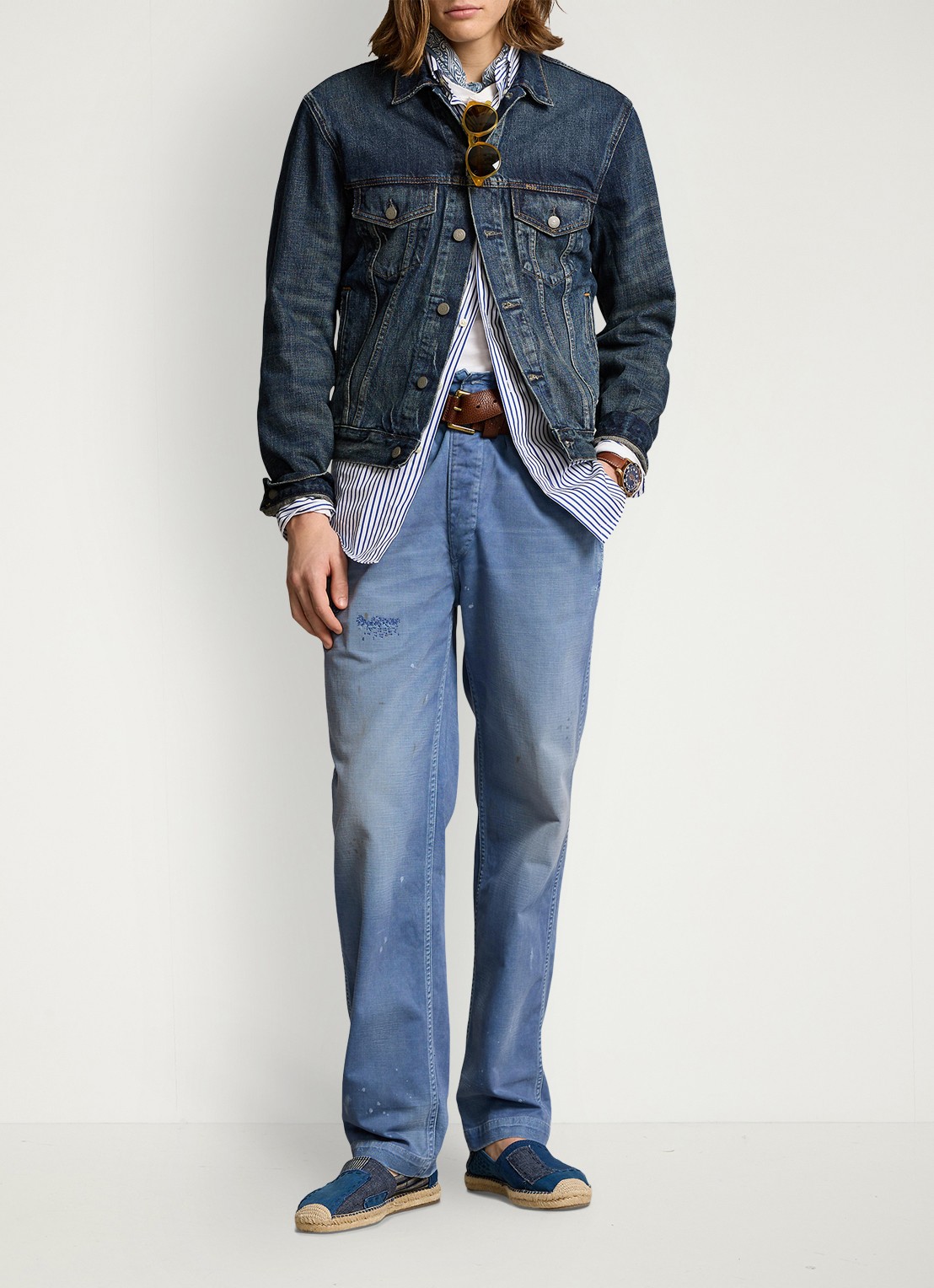 Ralph Lauren Denim jack met faded look - voorkant 2 trenton