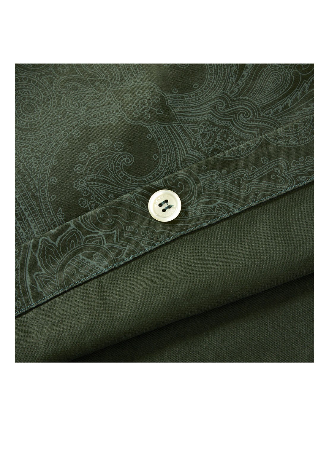 Ralph Lauren Doncaster dekbedovertrek van katoensatijn 120TC - exclusief kussenslopen - detail 8 groen