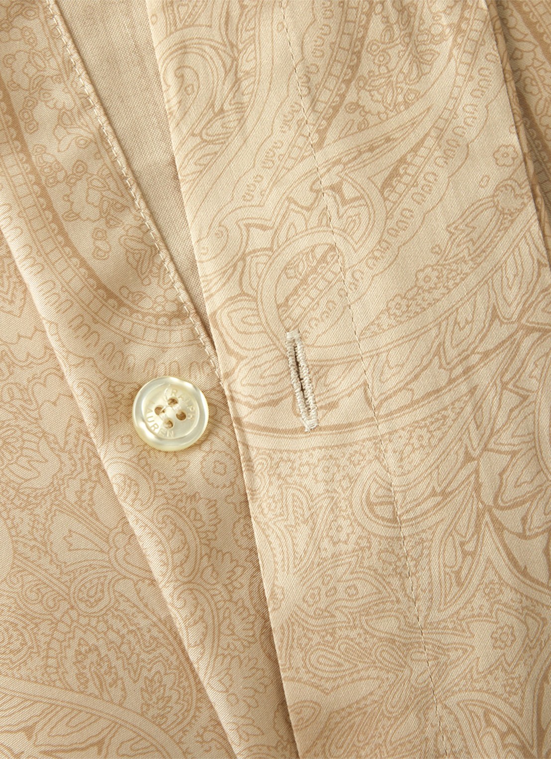 Ralph Lauren Doncaster dekbedovertrek van katoensatijn 120TC - exclusief kussenslopen - achterkant beige
