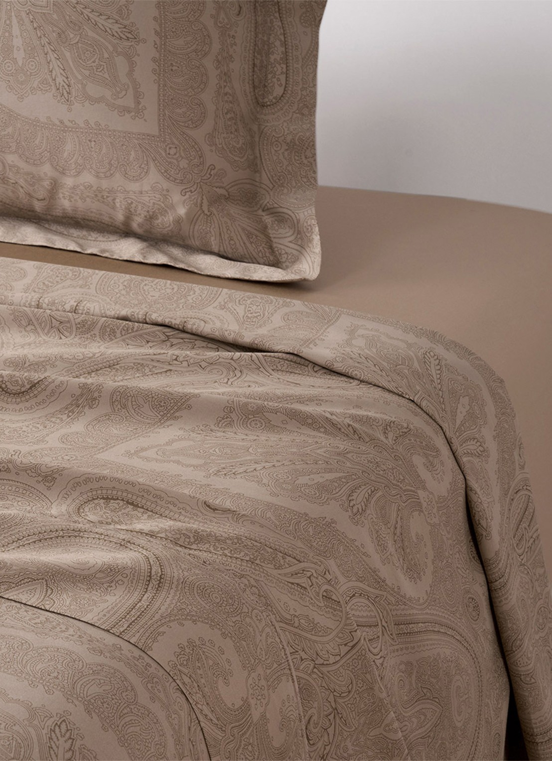 Ralph Lauren Doncaster laken van katoensatijn 120TC - voorkant camel