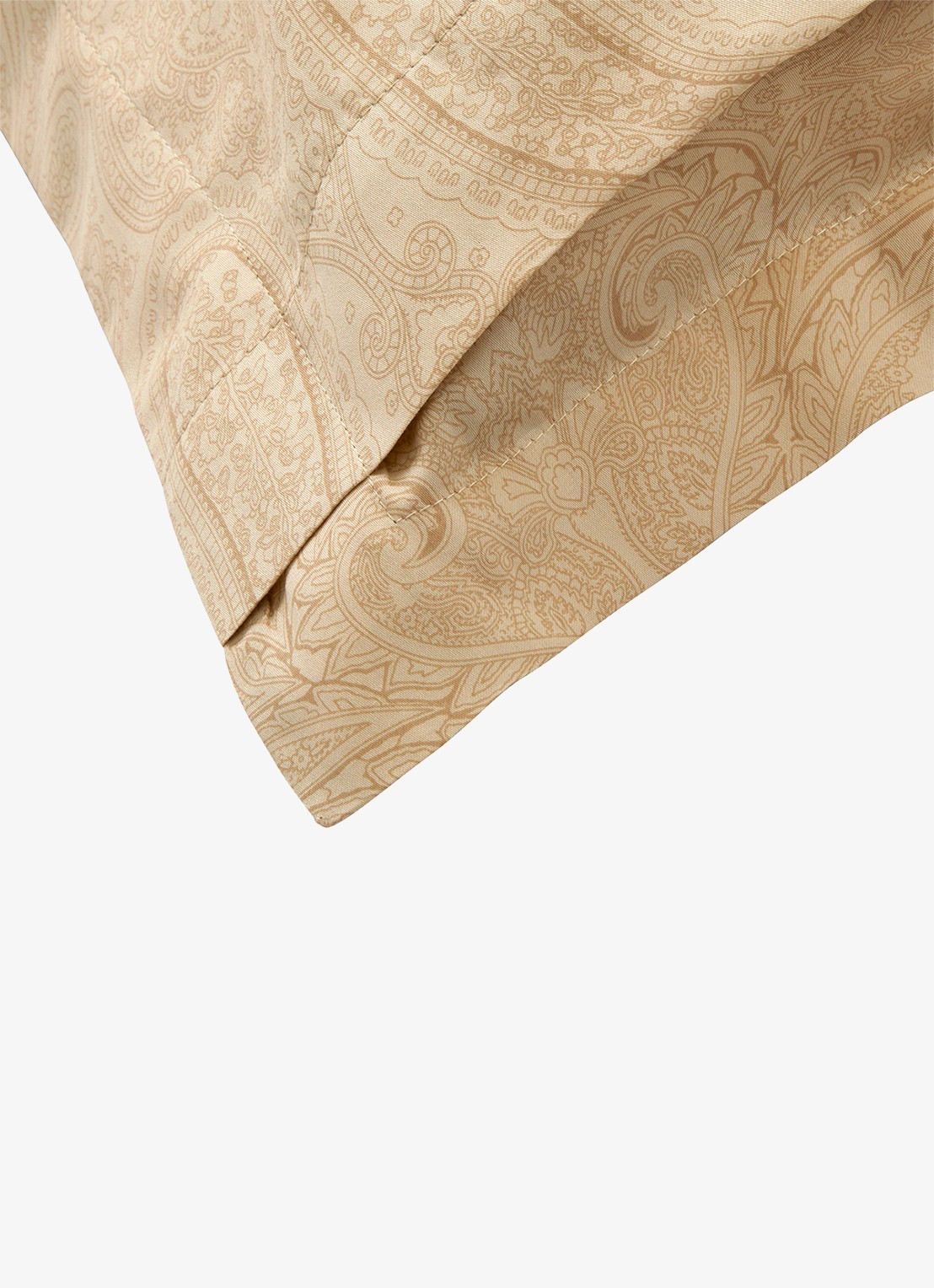 Ralph Lauren Doncaster Ruffle kussensloop van katoensatijn  - voorkant 3 beige