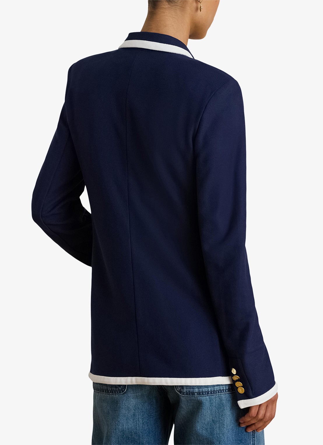 Ralph Lauren Double-breasted blazer met klepzakken - achterkant 3 refined navy / donkerblauw