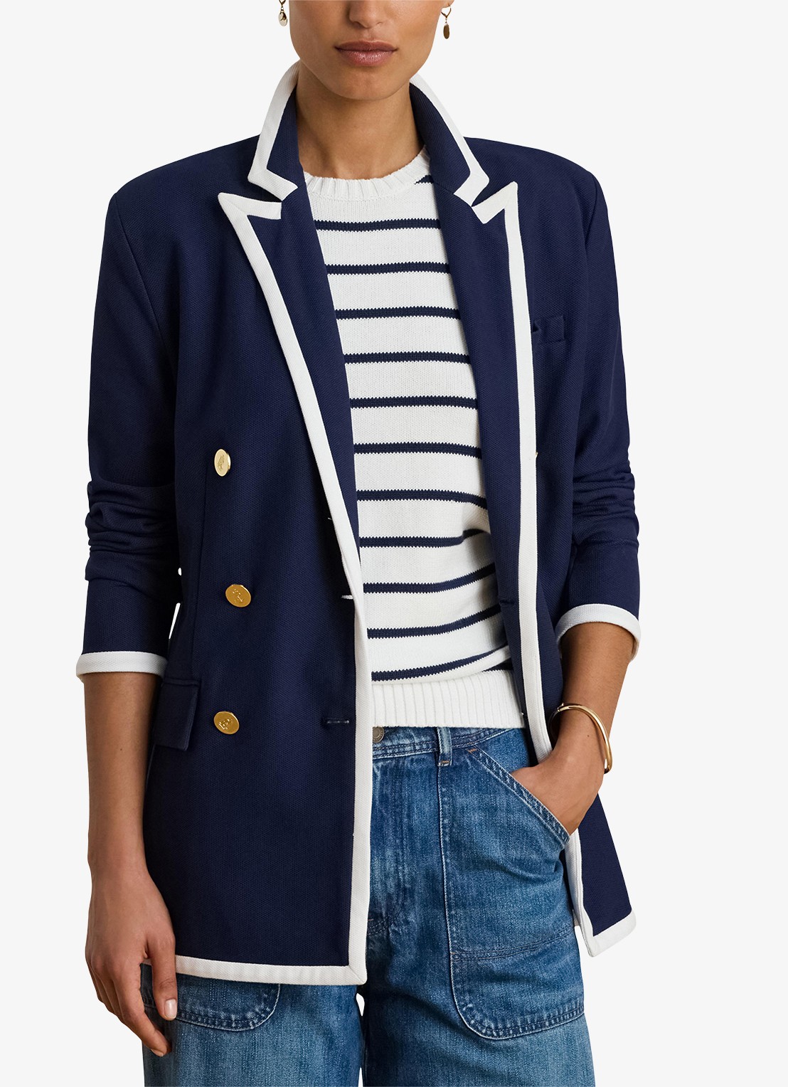 Ralph Lauren Double-breasted blazer met klepzakken - detail 4 refined navy / donkerblauw