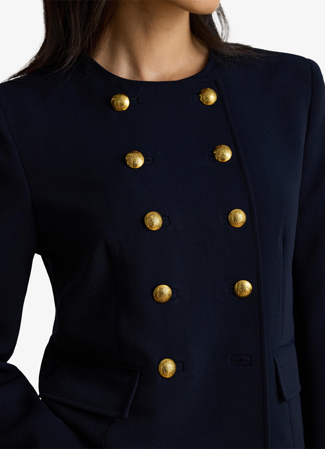 Ralph Lauren Double-breasted jack met klepzakken - detail 3 donkerblauw