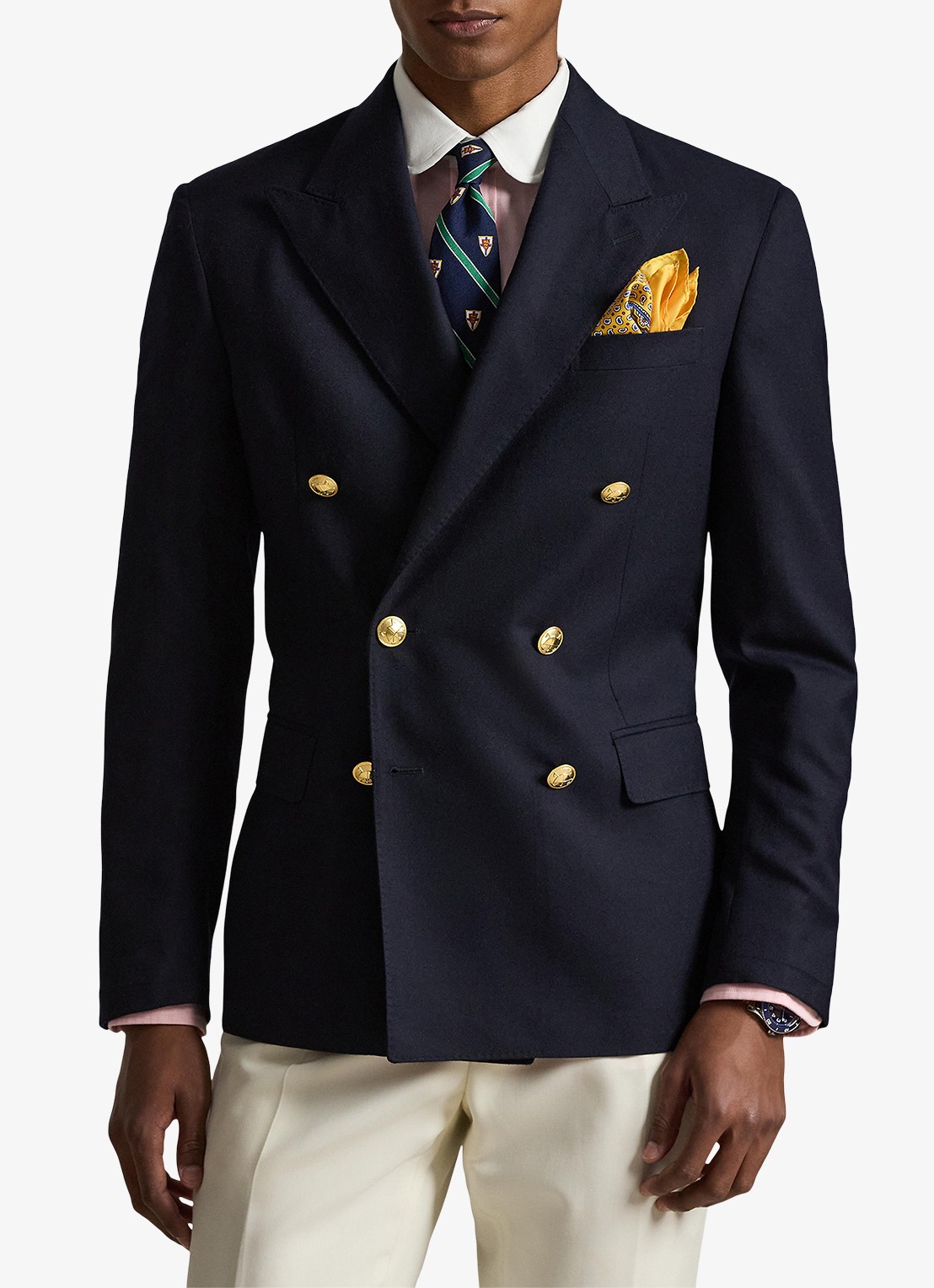 Ralph Lauren Double-breasted slim fit colbert met klepzakken - detail 2 navy-1241