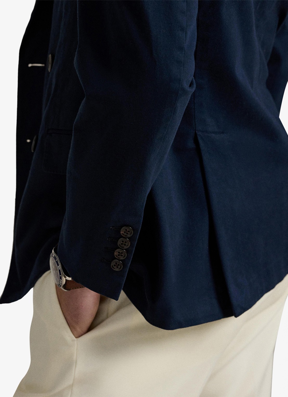 Ralph Lauren Double-breasted slim fit colbert met klepzakken - detail 3 bright navy / donkerblauw