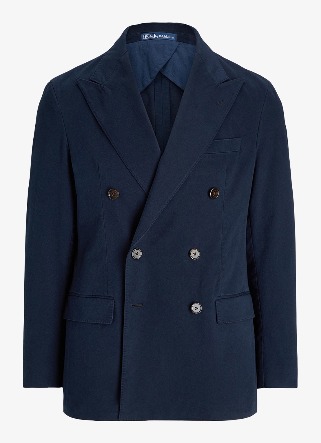 Ralph Lauren Double-breasted slim fit colbert met klepzakken - voorkant 4 bright navy / donkerblauw