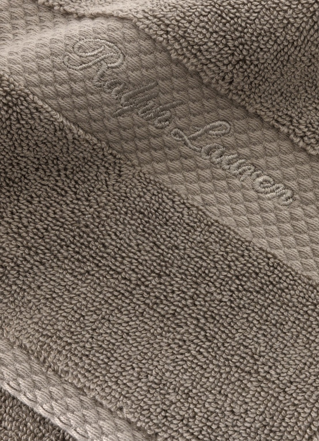 Ralph Lauren Dulaney badhanddoek - 50 x 100 cm - achterkant grijs