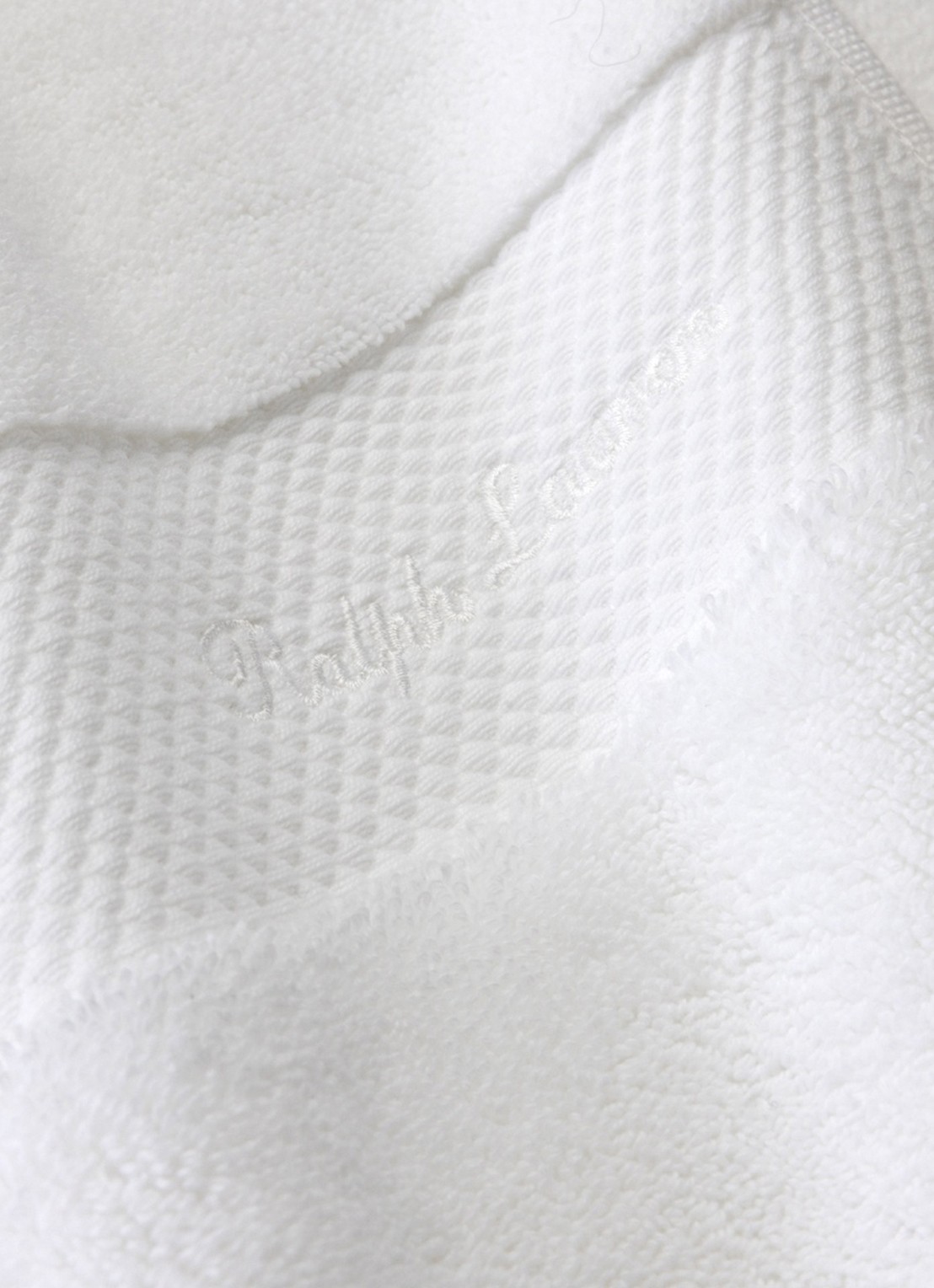 Ralph Lauren Dulaney badhanddoek - 50 x 100 cm - achterkant wit