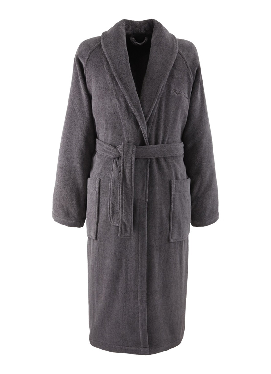 Ralph Lauren Dulaney badjas met opgestikte zakken - unisex - voorkant 7 grijs