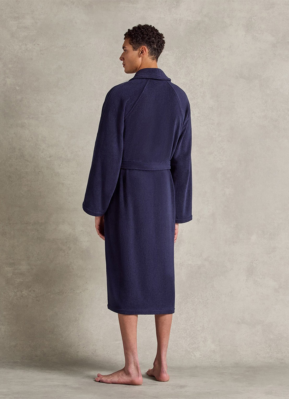 Ralph Lauren Dulaney badjas met opgestikte zakken - unisex - detail 7 donkerblauw