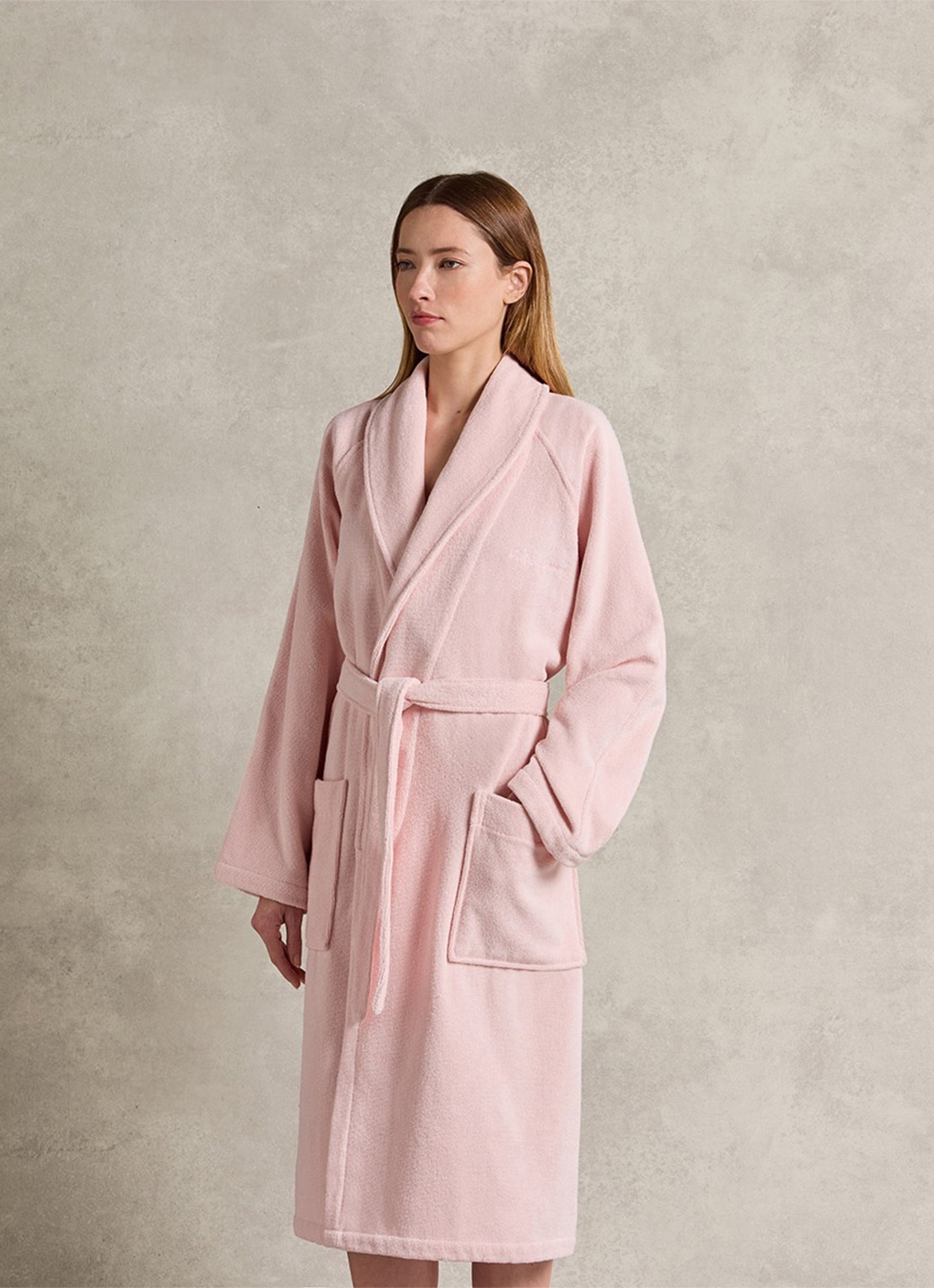 Ralph Lauren Dulaney badjas met opgestikte zakken - unisex - detail 7 lichtroze