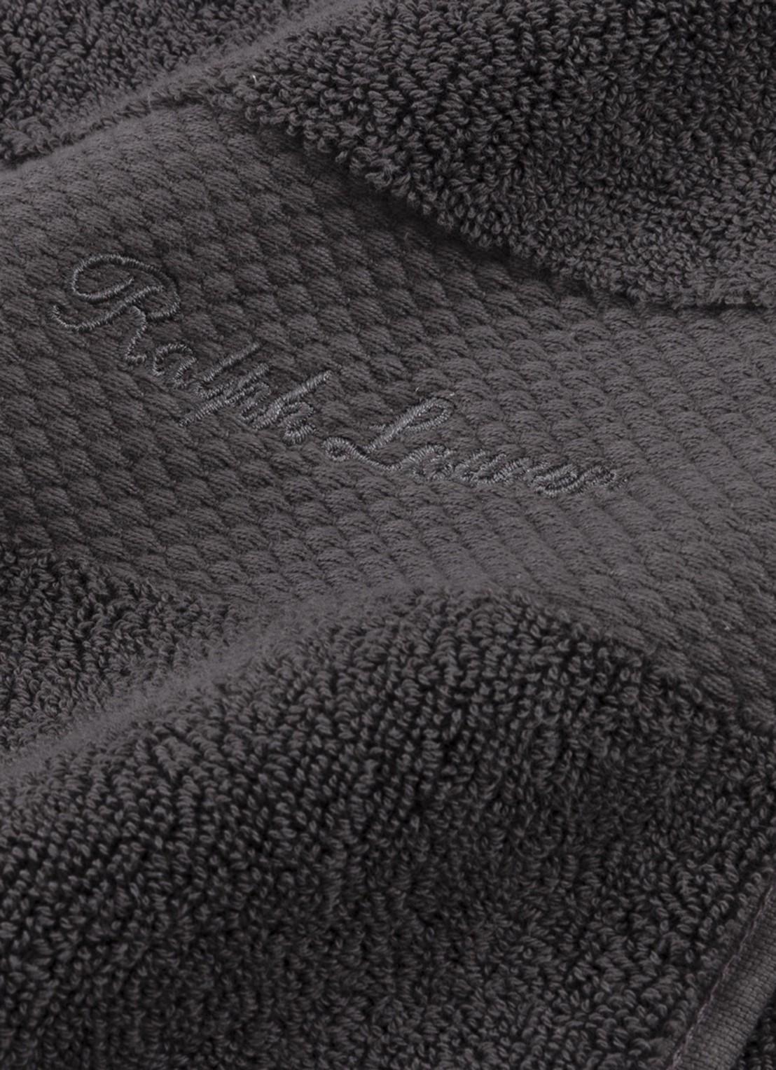 Ralph Lauren Dulaney badlaken - 75 x 137 cm - achterkant 3 antraciet