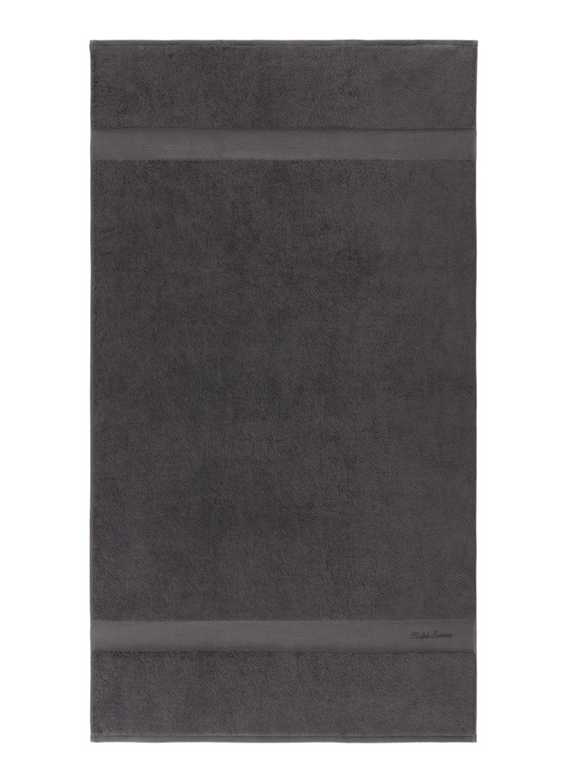 Ralph Lauren Dulaney badlaken - 75 x 137 cm - voorkant 2 antraciet