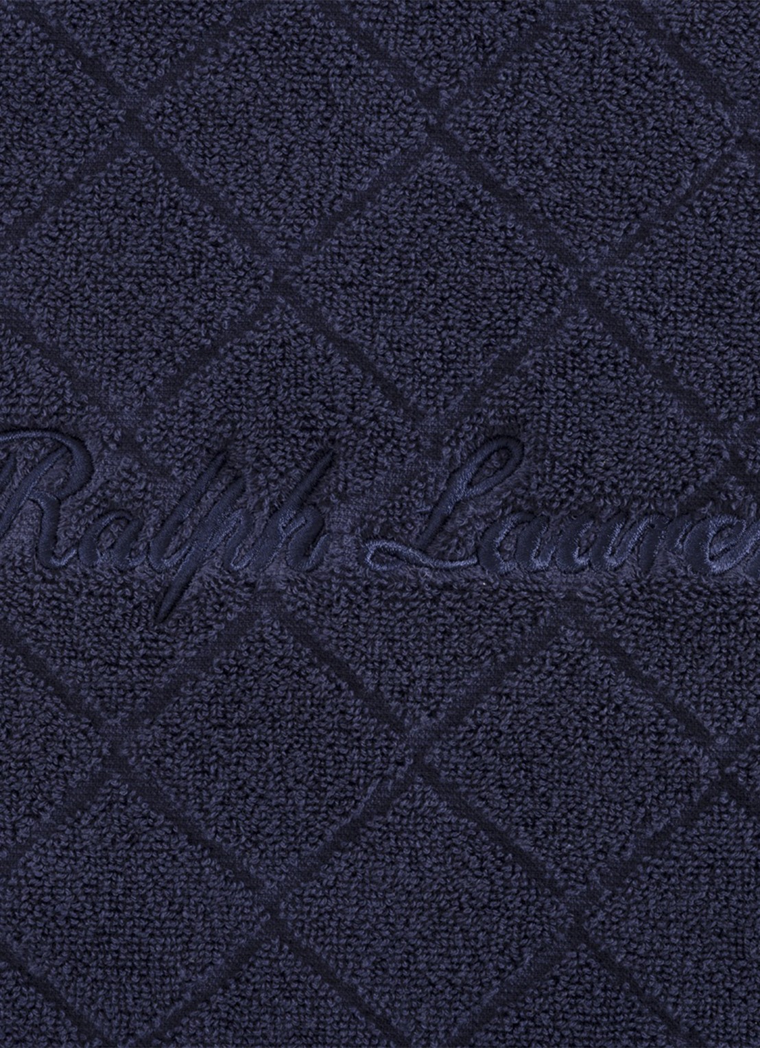 Ralph Lauren Dulaney badmat 50 x 80 cm - detail donkerblauw