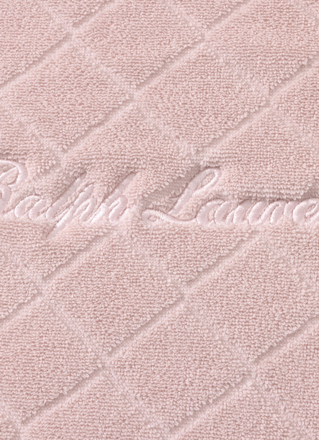 Ralph Lauren Dulaney badmat 50 x 80 cm - detail 2 lichtblauw