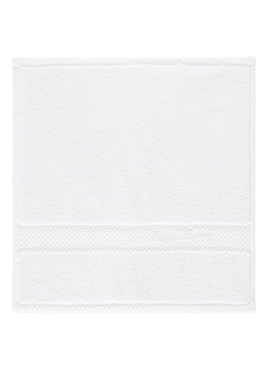 Ralph Lauren Dulaney gastendoek - 30 x 30 cm - voorkant 3 wit