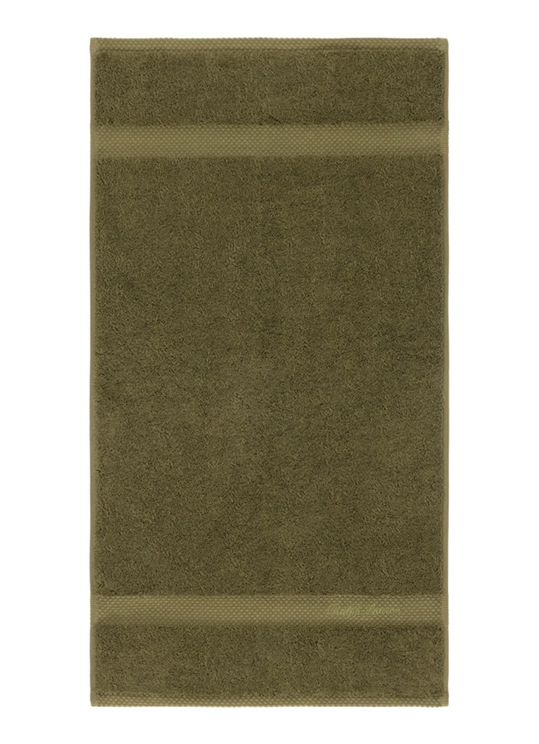 Ralph Lauren Dulaney gastendoek - 42 x 70 cm - voorkant olijfgroen
