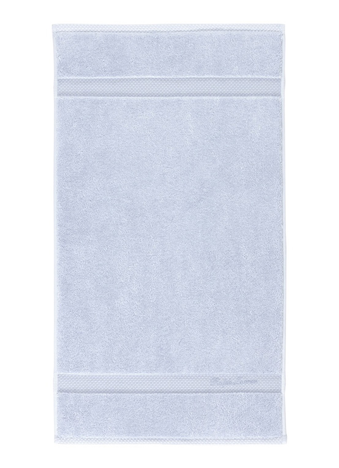 Ralph Lauren Dulaney gastendoek - 42 x 70 cm - voorkant 2 lichtblauw