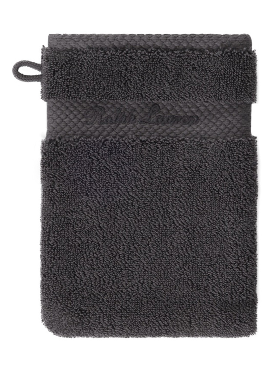 Ralph Lauren Dulaney washand - 16 x 22 cm - voorkant antraciet