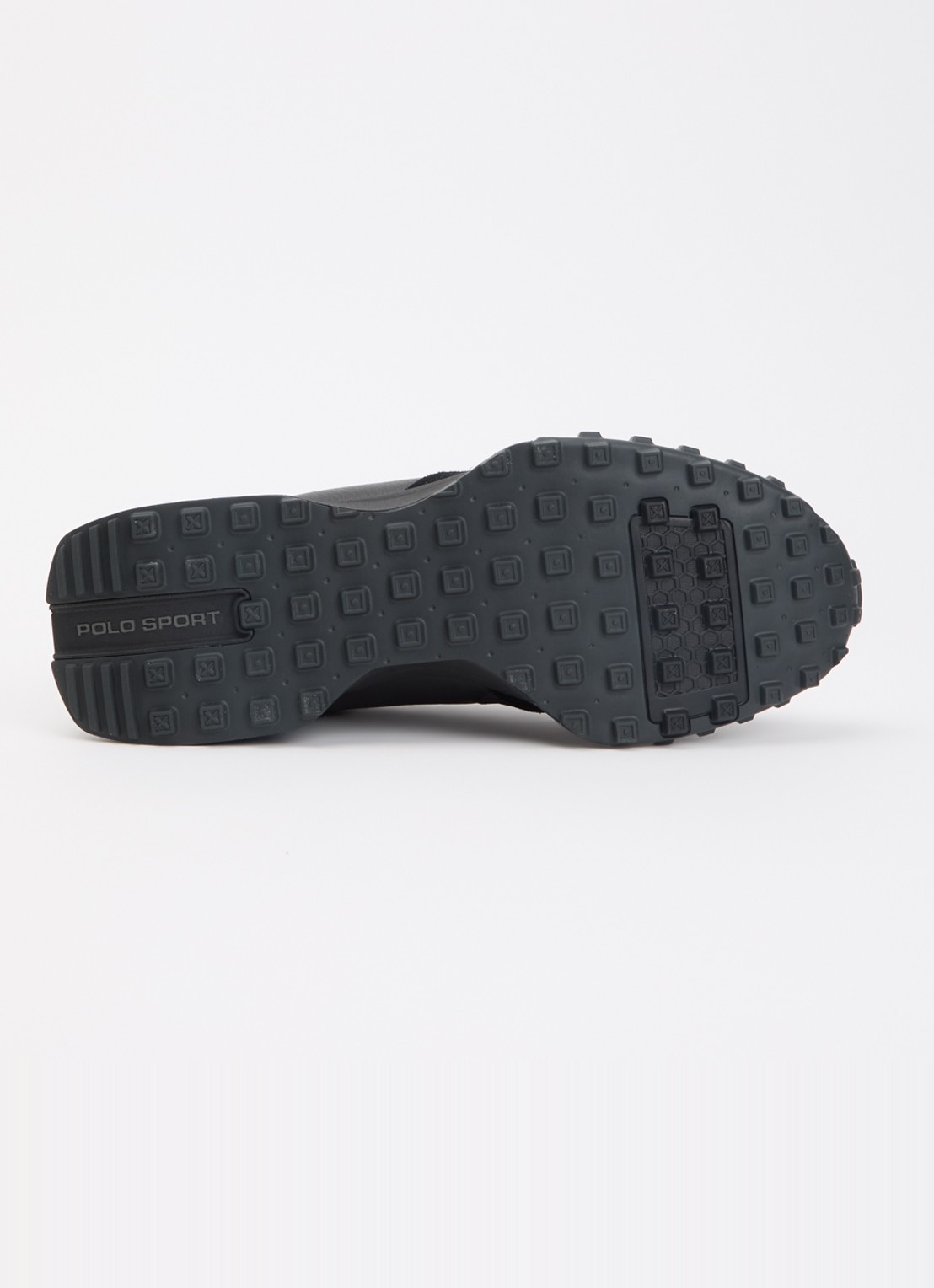Ralph Lauren Eldridge sneaker van mesh met leren details - detail 3 zwart