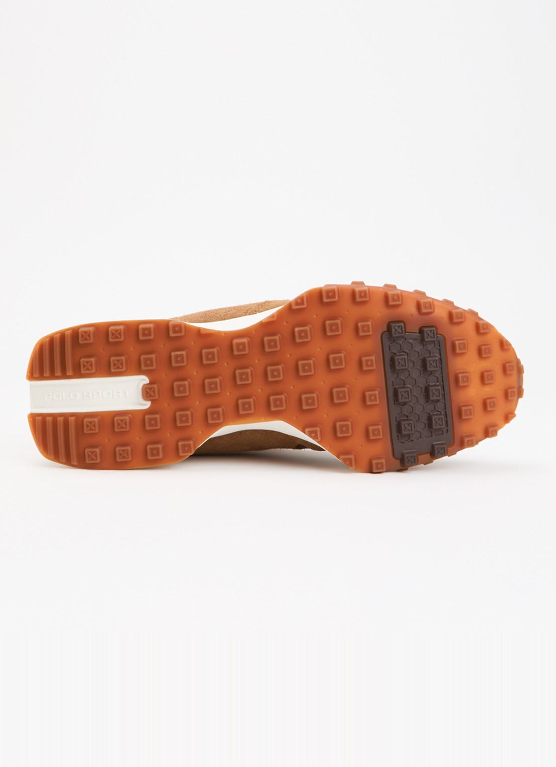 Ralph Lauren Eldridge sneaker van suède met mesh details - detail 5 camel