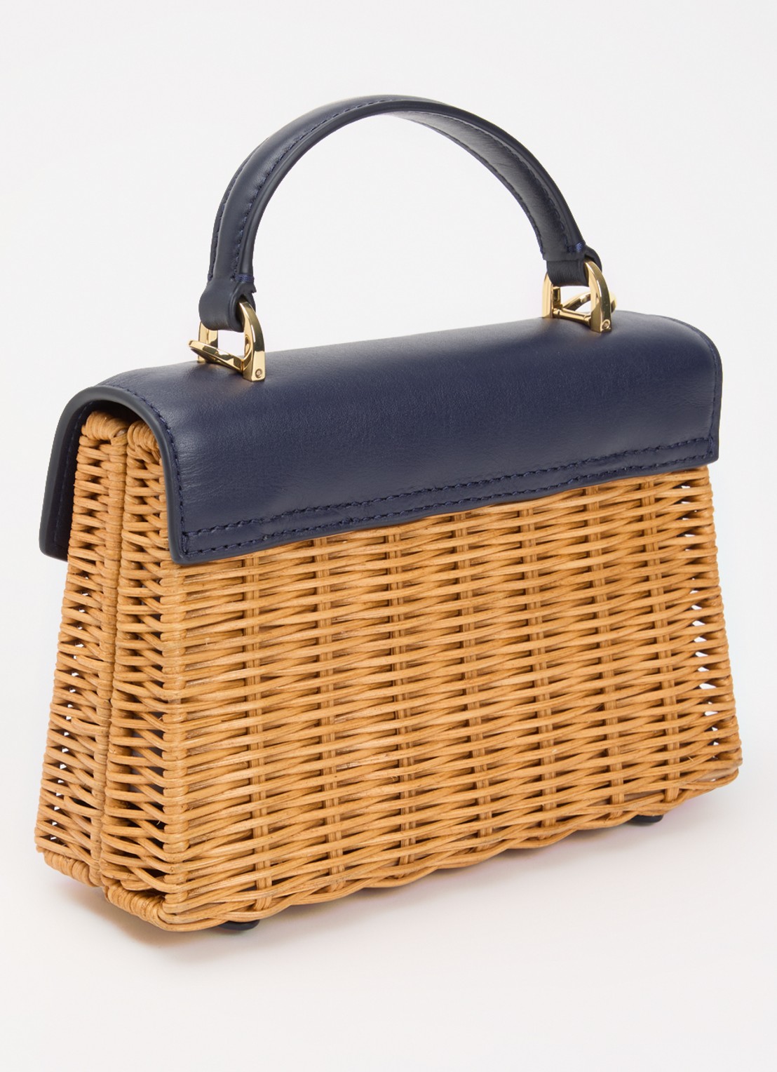 Ralph Lauren Farrah handtas met leren details - achterkant 5 bruin