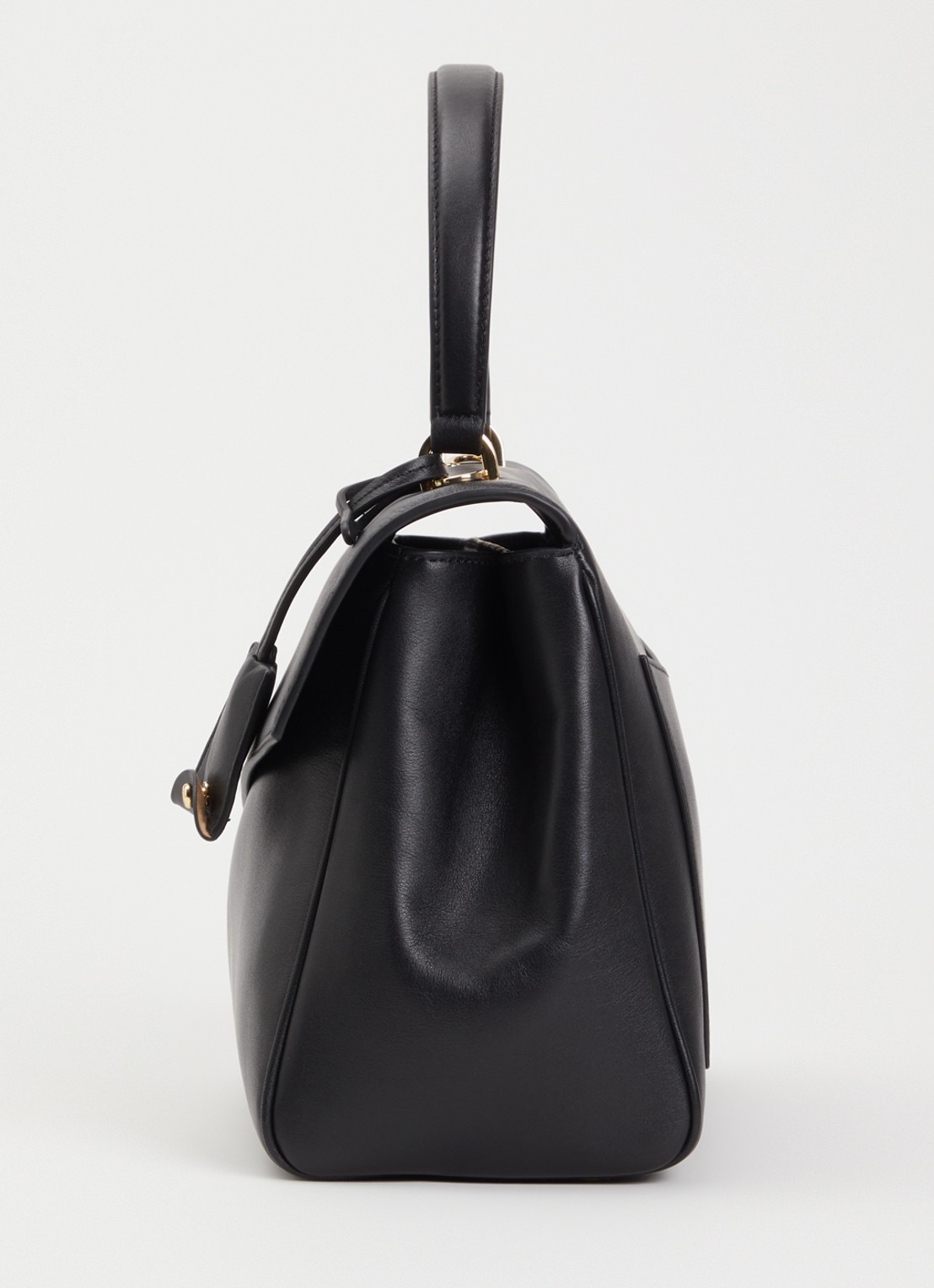 Ralph Lauren Farrah schoudertas van leer met afneembare schouderriem - detail 3 zwart