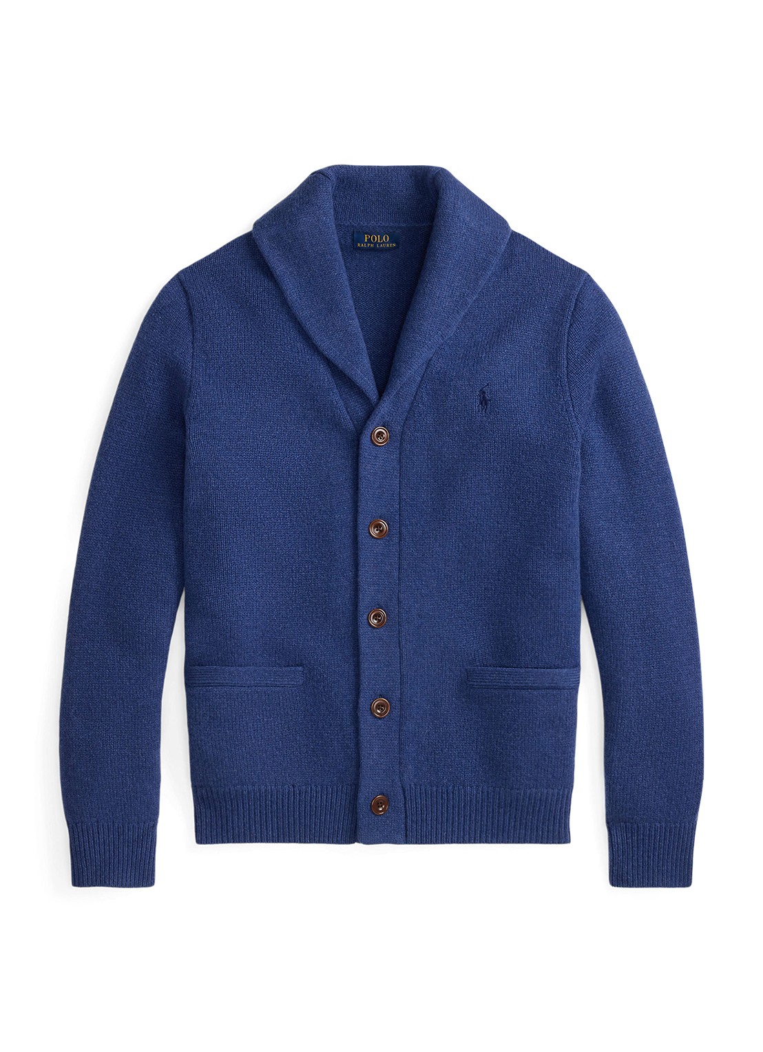 Ralph Lauren Fijngebreid vest in kasjmierblend met steekzakken - voorkant 2 rustic navy / donkerblauw