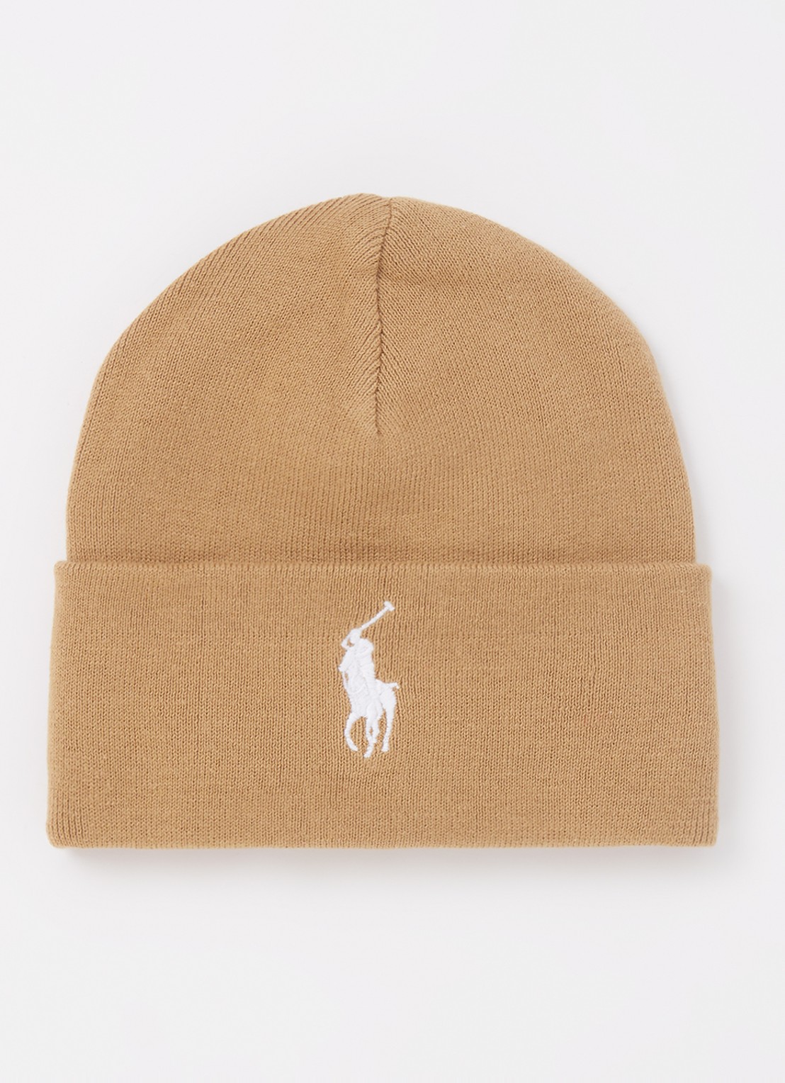 Ralph Lauren Fijngebreide muts met logoborduring  - voorkant brons