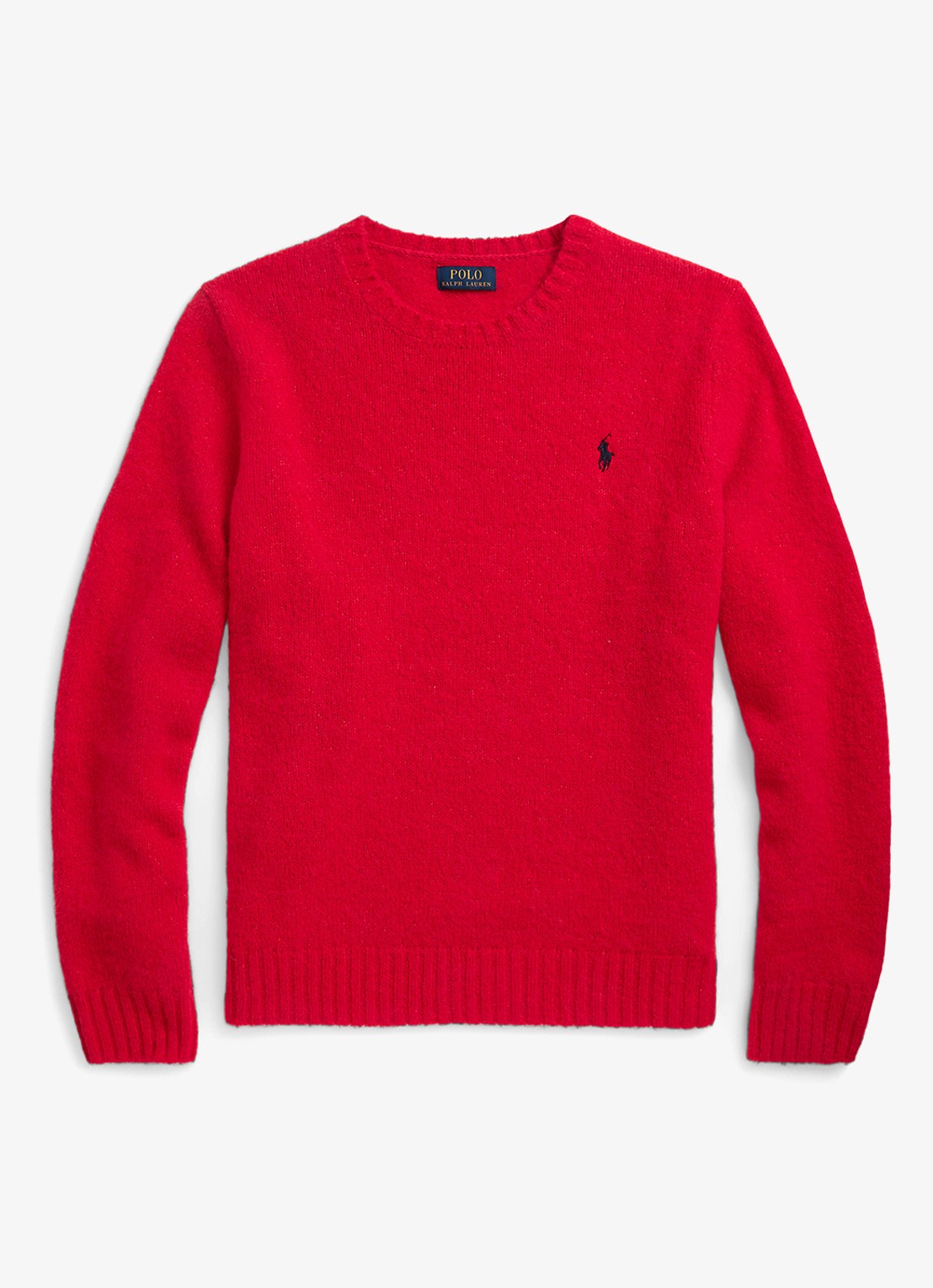 Ralph Lauren Fijngebreide pullover in alpaca wolblend met logoborduring - voorkant 3 rl 2000 red / rood