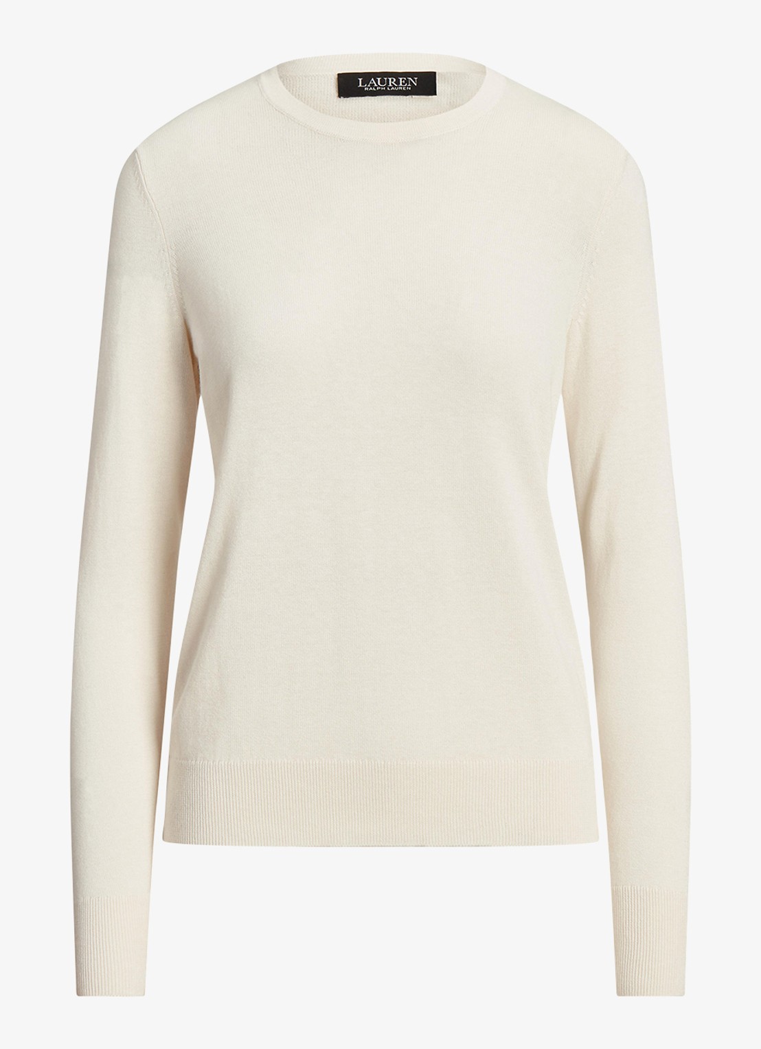 Ralph Lauren Fijngebreide pullover met stretch - voorkant mascarpone cream / creme