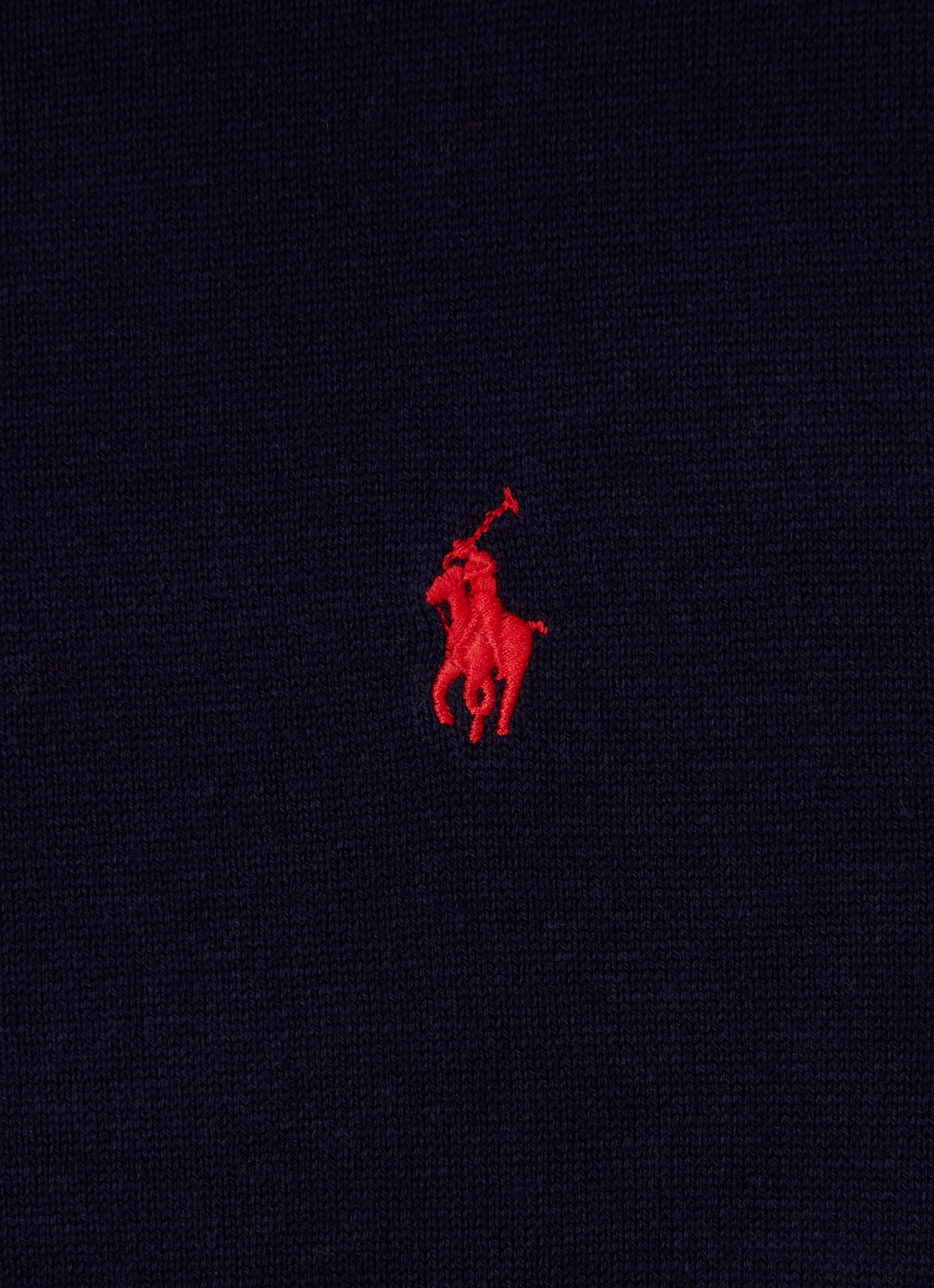 Ralph Lauren Fijngebreide pullover van katoen - detail donkerblauw