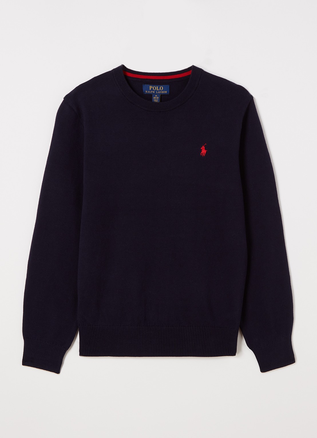 Ralph Lauren Fijngebreide pullover van katoen - voorkant 2 donkerblauw