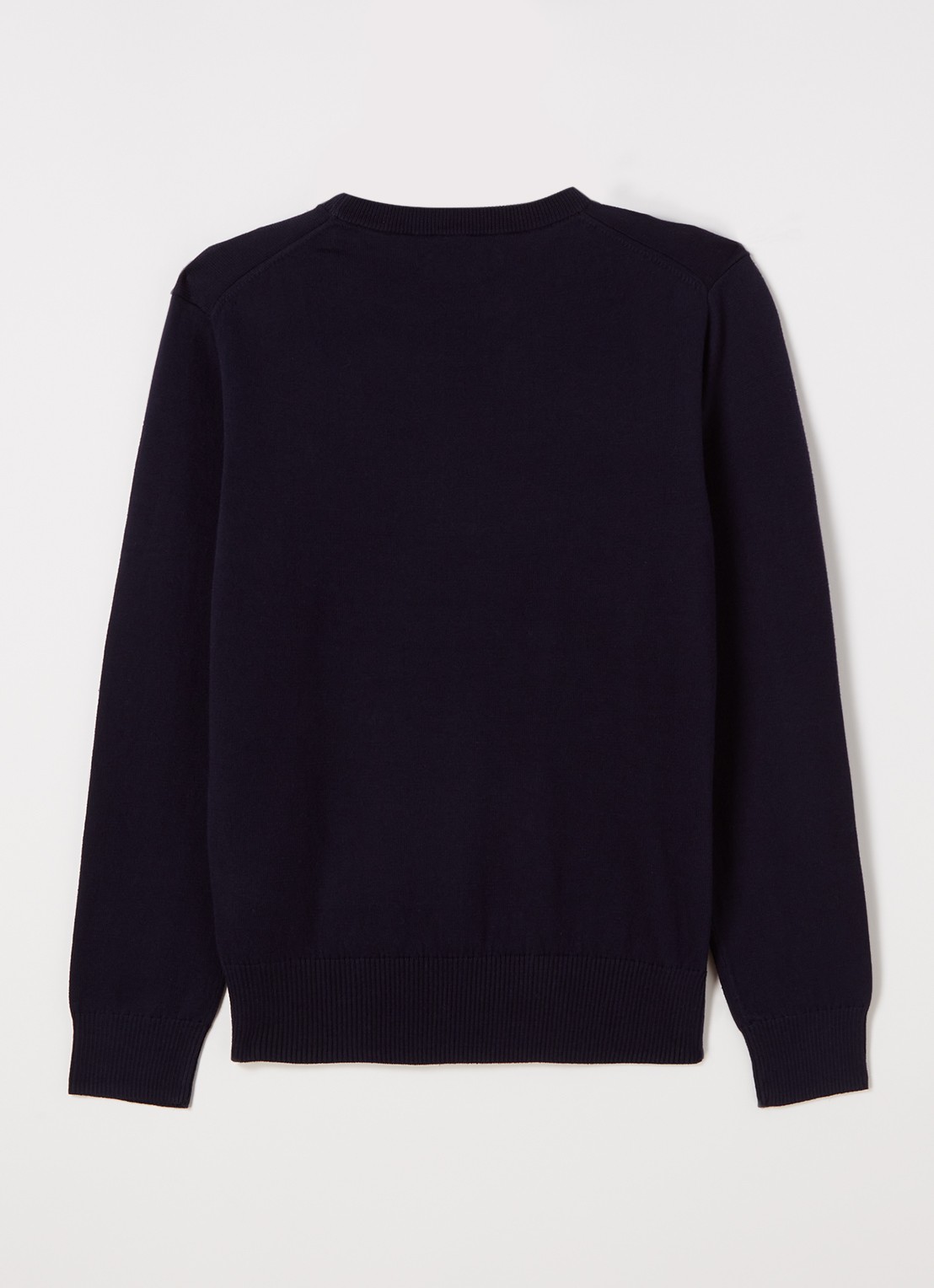 Ralph Lauren Fijngebreide pullover van katoen - voorkant 3 donkerblauw