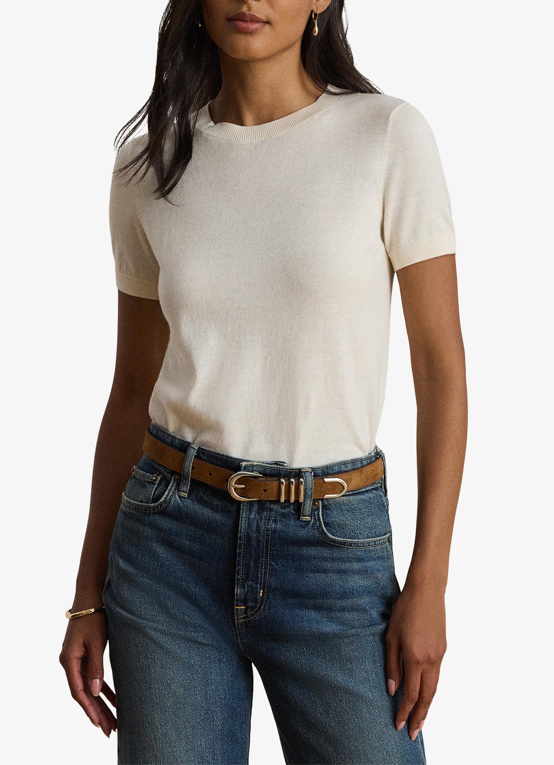 Ralph Lauren Fijngebreide top met logoborduring - detail 4 mascarpone crème / crème