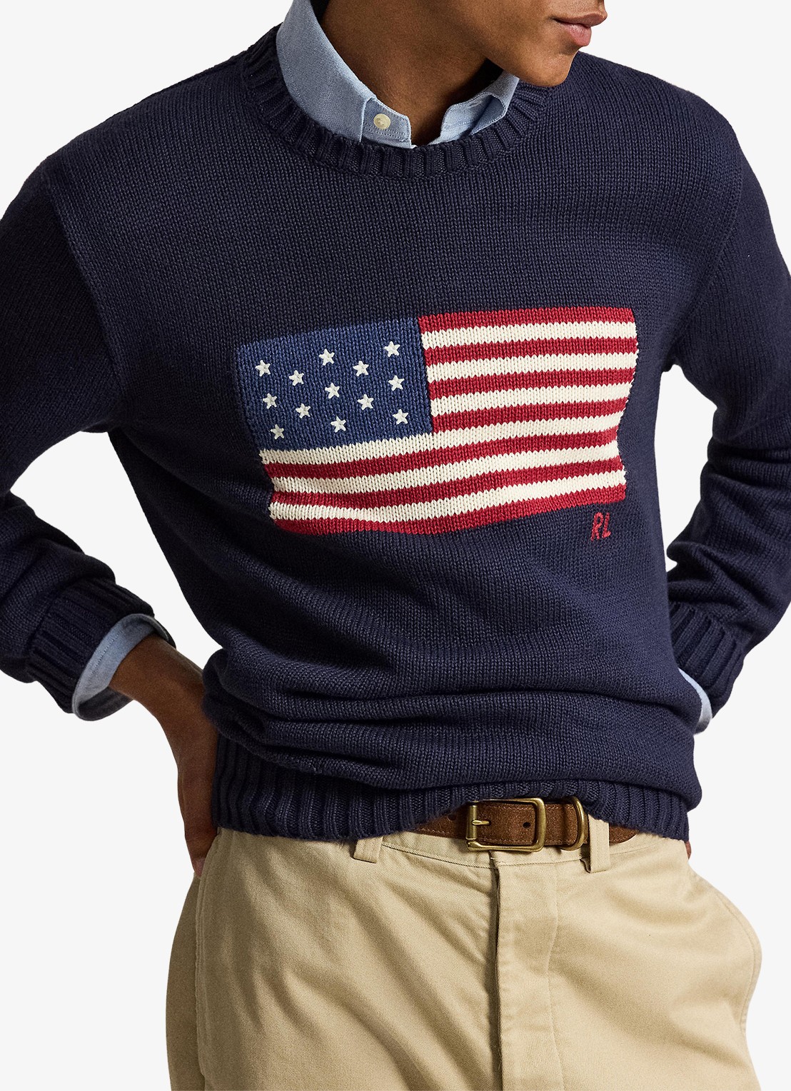 Ralph Lauren Fijngebreide trui met logo - detail 2 hunter navy / donkerblauw