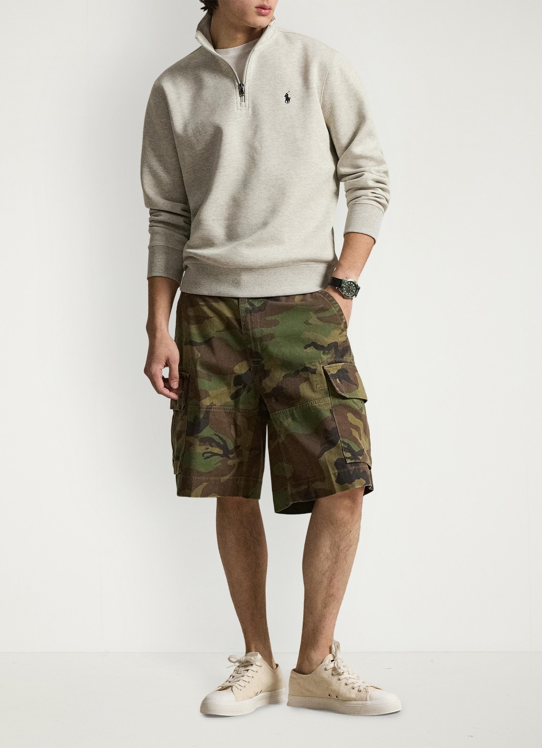 Ralph Lauren Fijngebreide trui met logoborduring - detail 4 lt sport heather / grijs