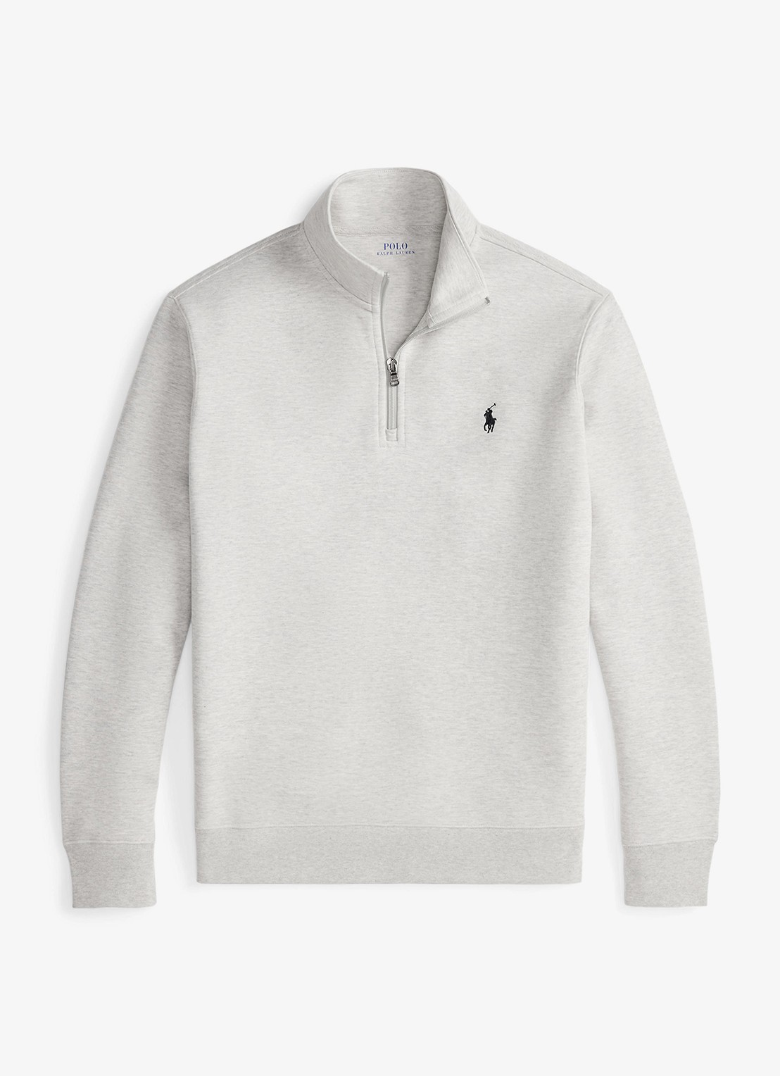 Ralph Lauren Fijngebreide trui met logoborduring - voorkant lt sport heather / grijs