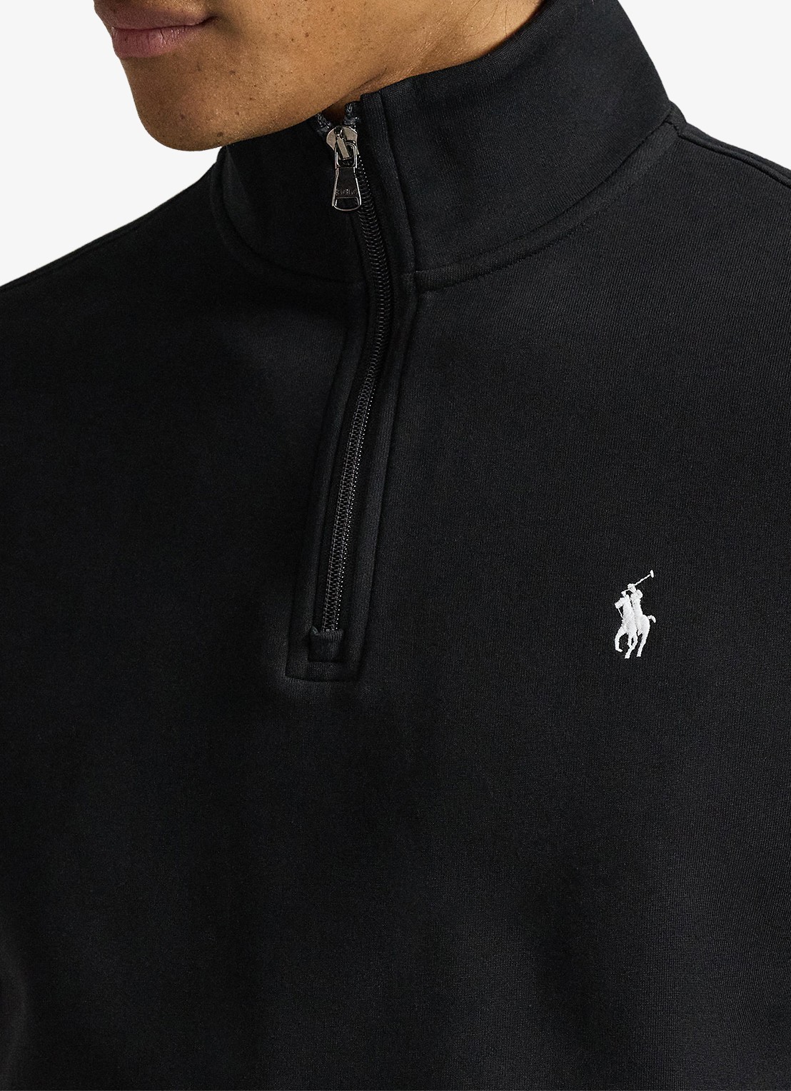 Ralph Lauren Fijngebreide trui met logoborduring - detail 2 zwart