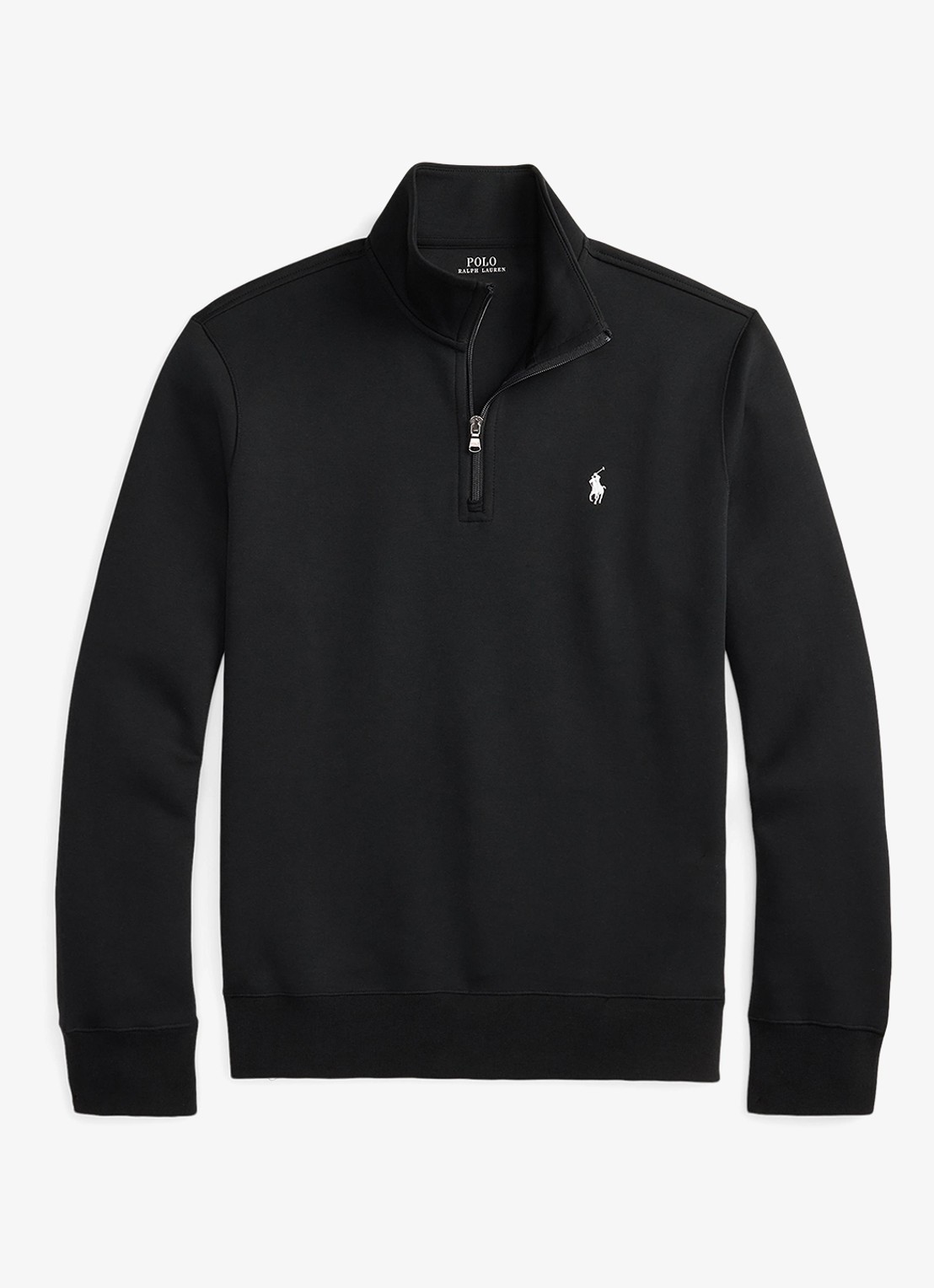 Ralph Lauren Fijngebreide trui met logoborduring - voorkant 3 zwart