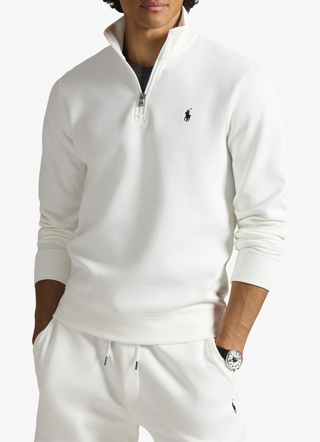 Ralph Lauren Fijngebreide trui met logoborduring - detail 4 wit