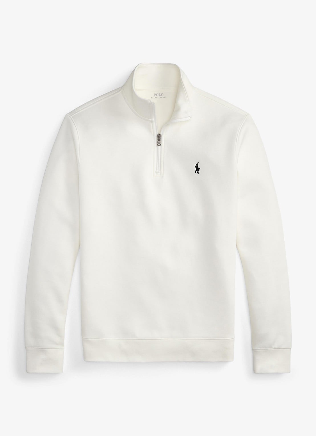 Ralph Lauren Fijngebreide trui met logoborduring - voorkant wit