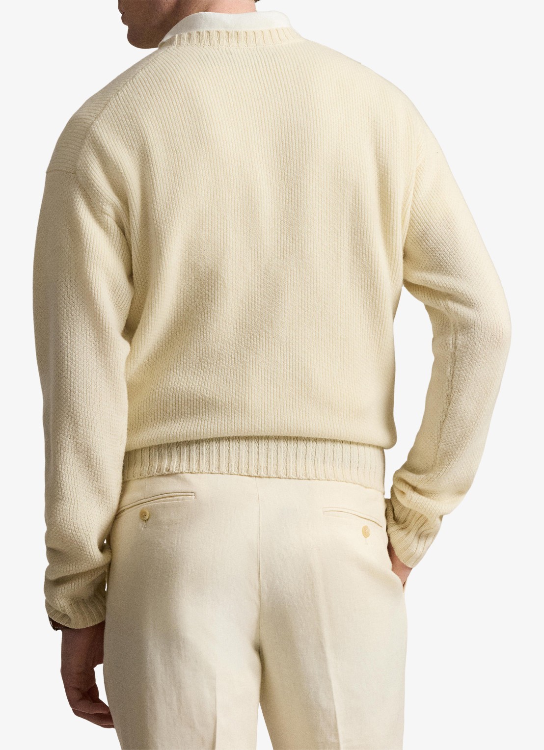 Ralph Lauren Fijngebreide trui met print - achterkant 5 beige