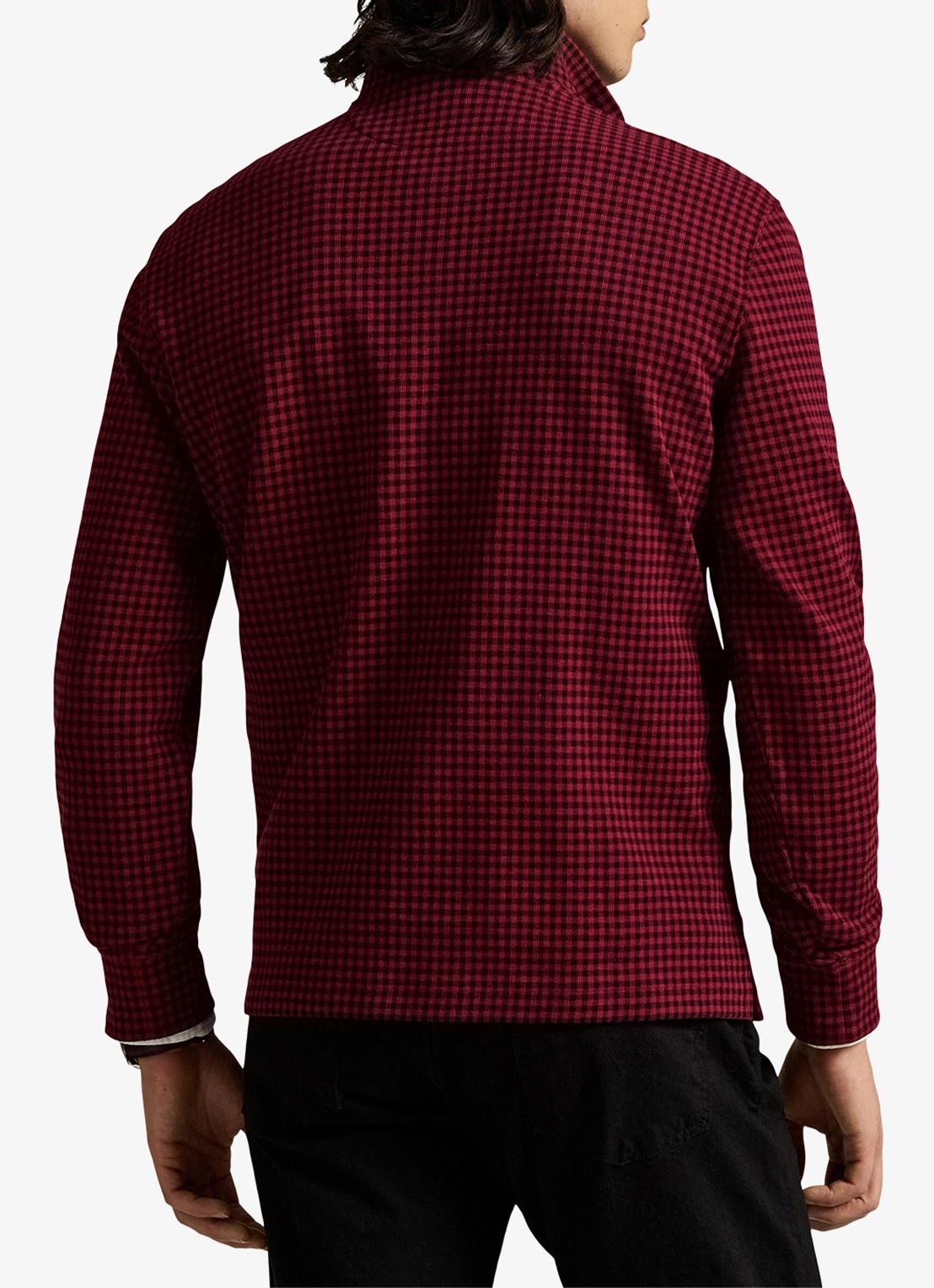 Ralph Lauren Fijngebreide trui met ruitdessin - achterkant 5 red / rood