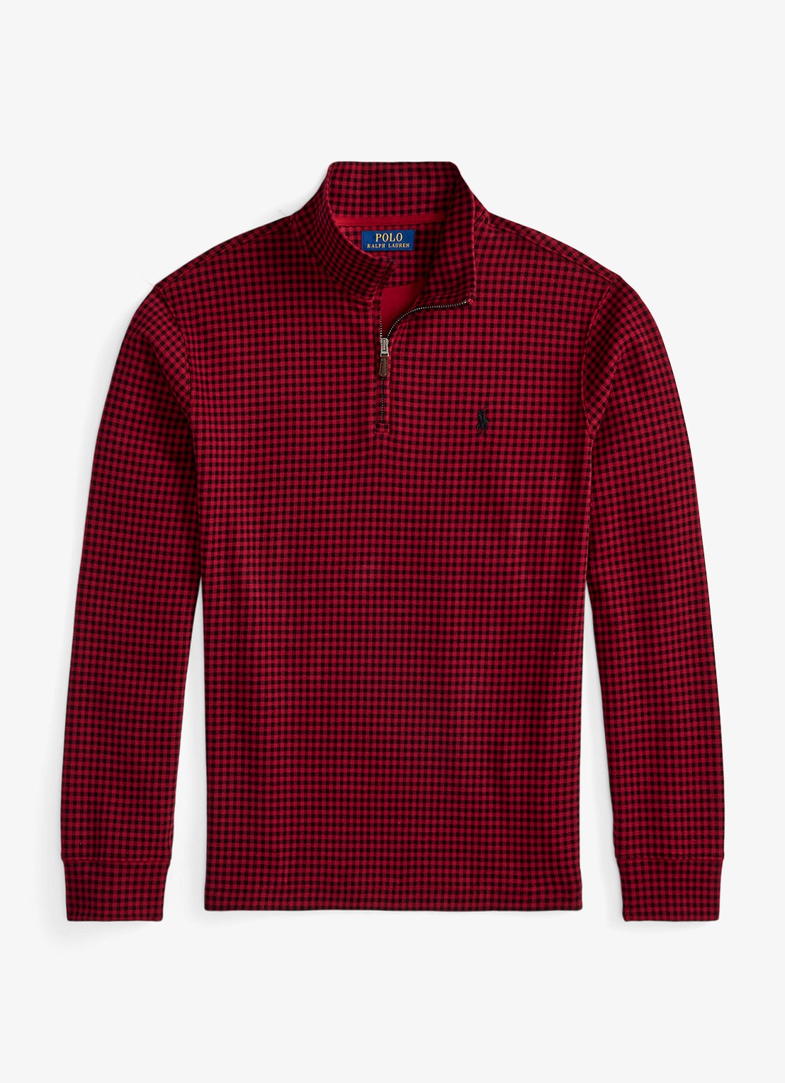 Ralph Lauren Fijngebreide trui met ruitdessin - voorkant 3 red / rood