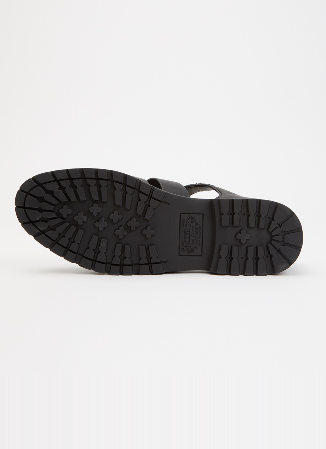 Ralph Lauren Finn Lug sandaal van leer - detail 4 zwart