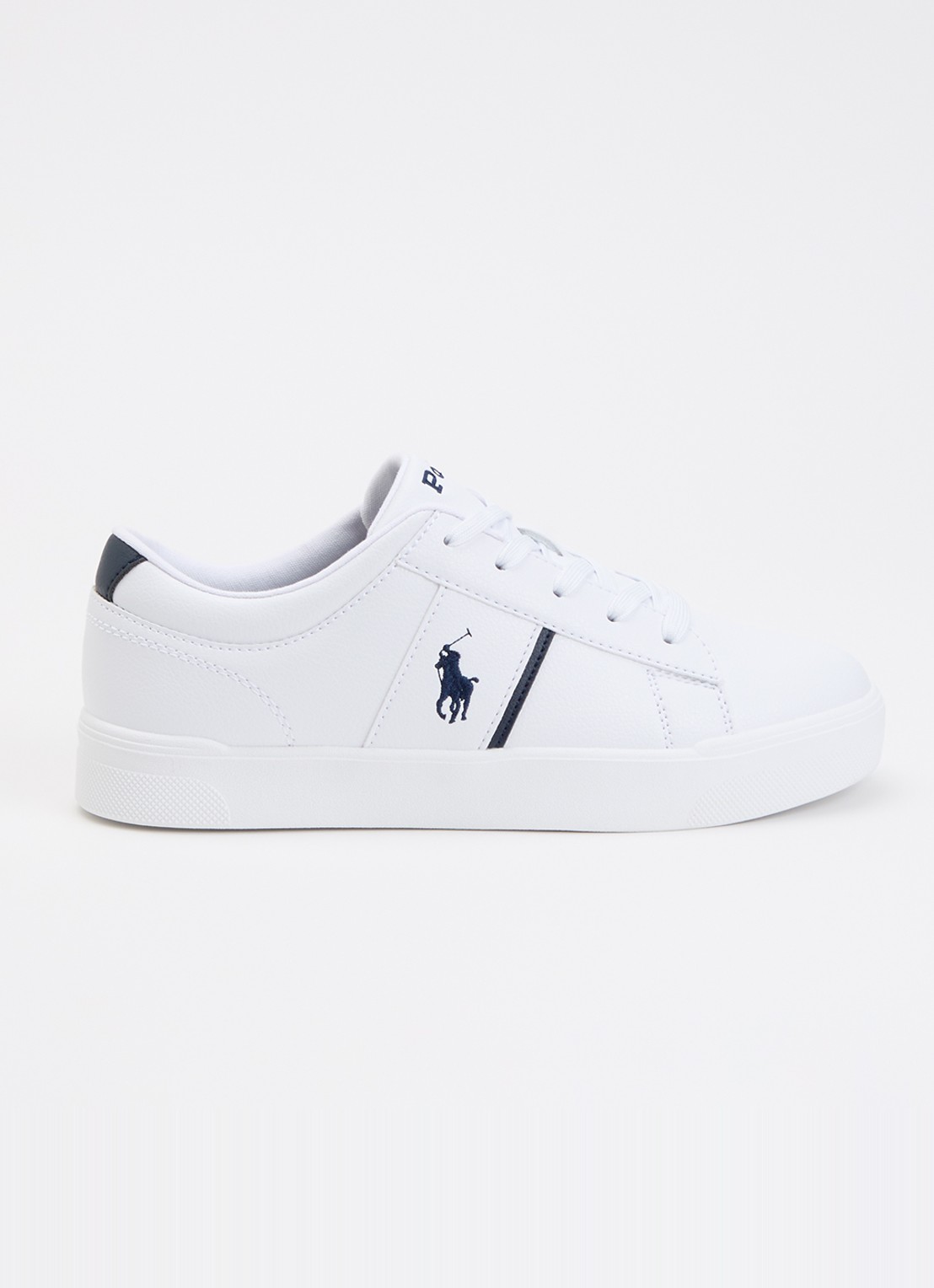 Ralph Lauren Frazier sneaker met logo - voorkant 3 wit